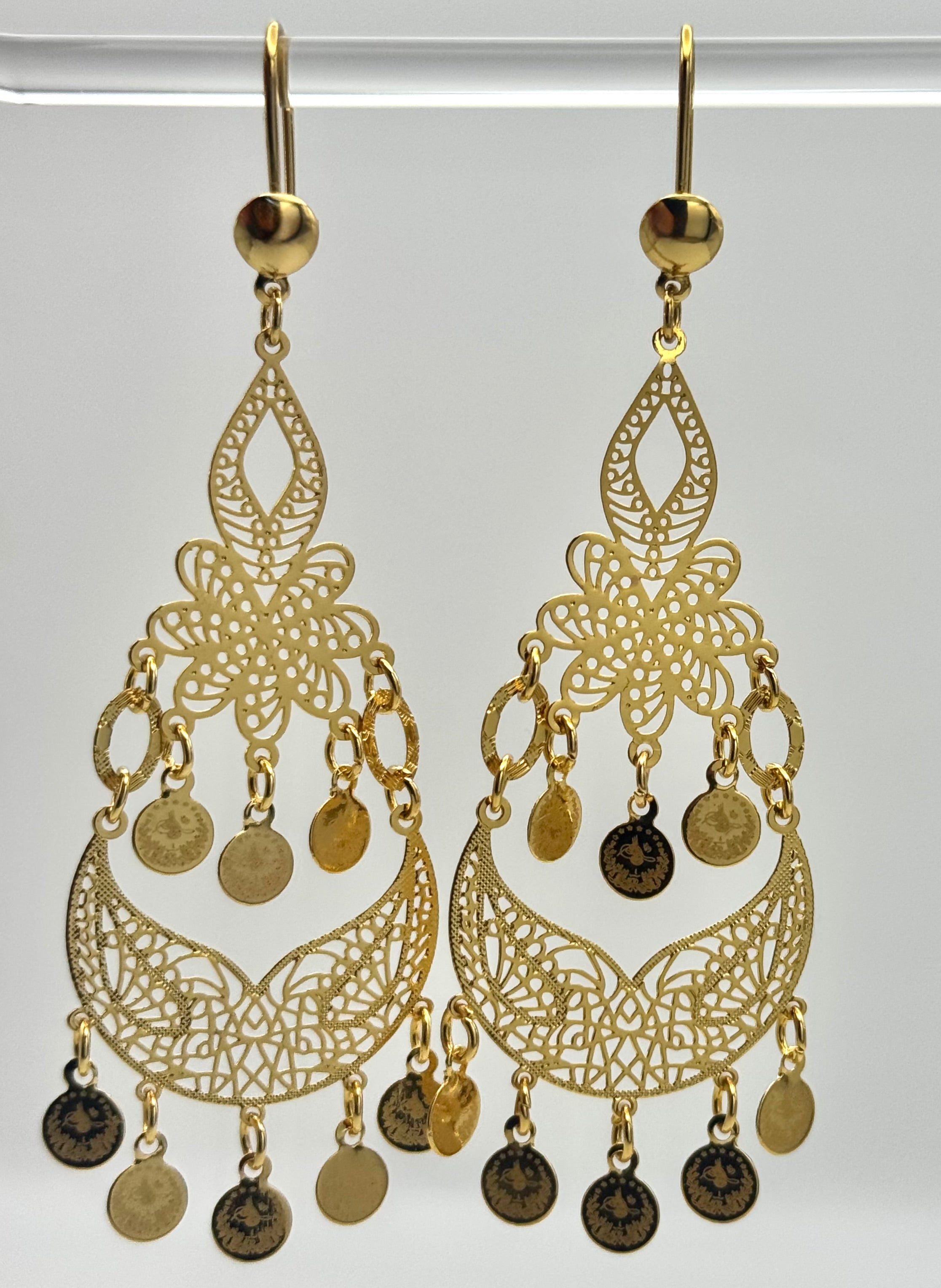 Vintage Coin Drop Earrings
