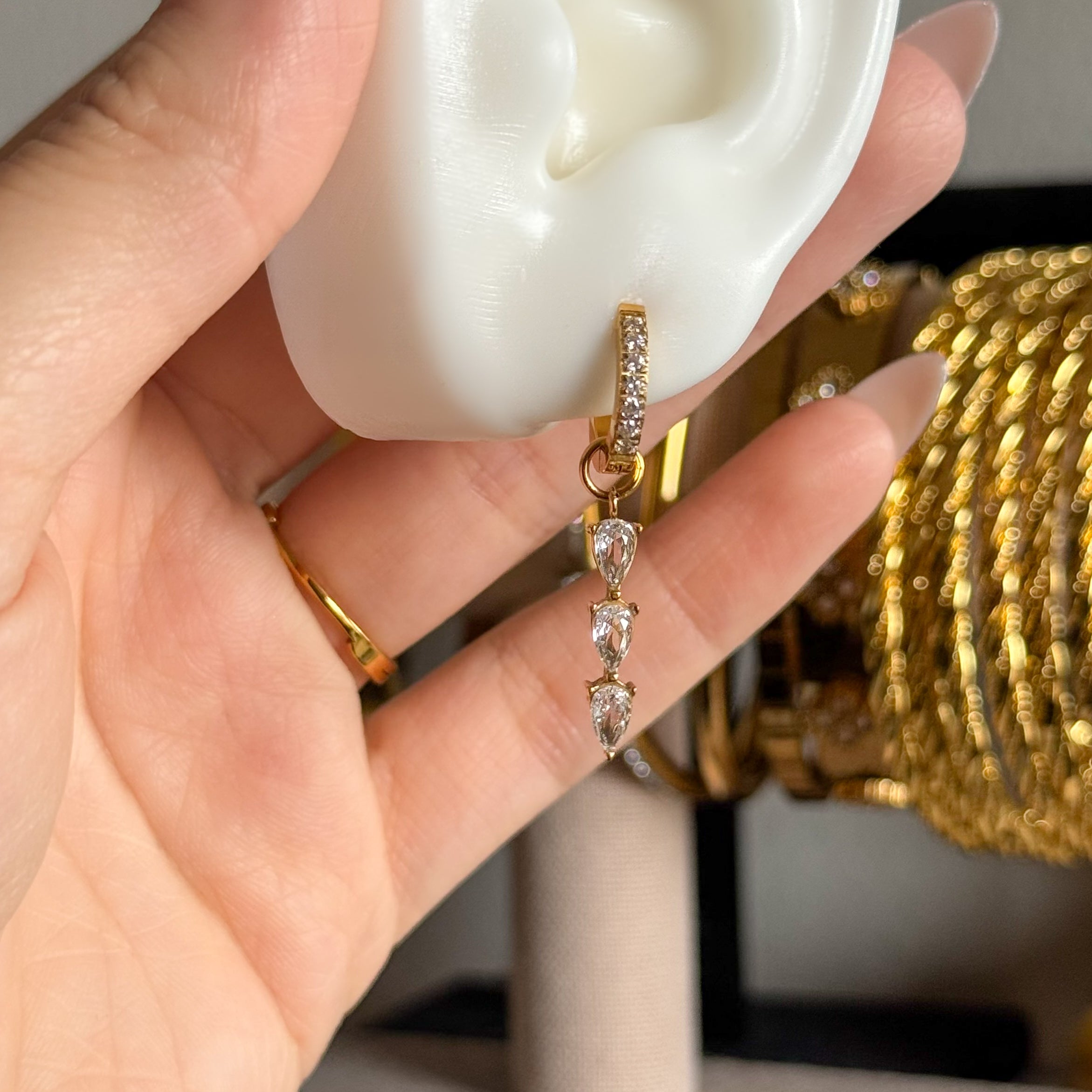 Linear Drop Earrings