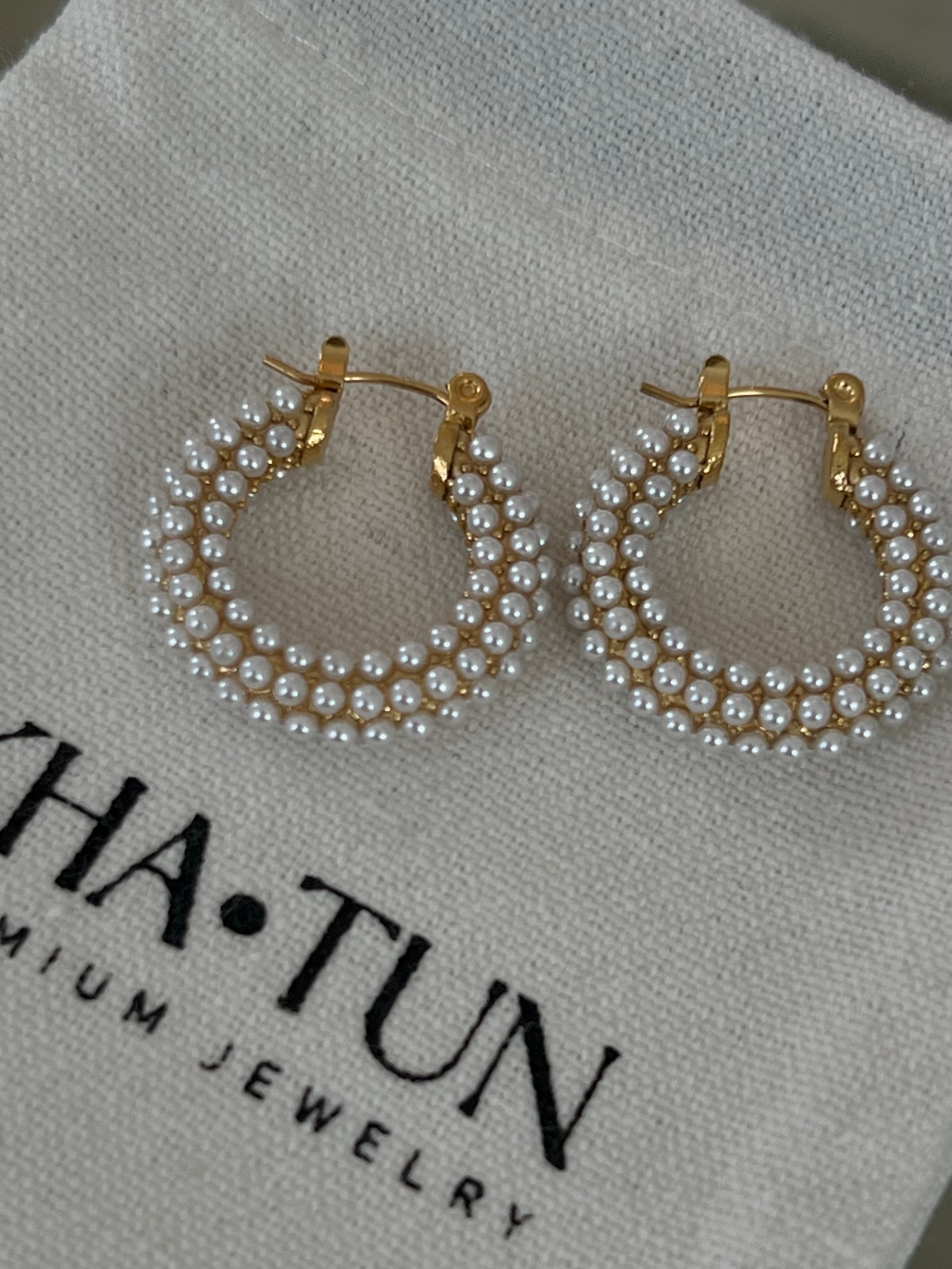 Pavé Pearl Earrings