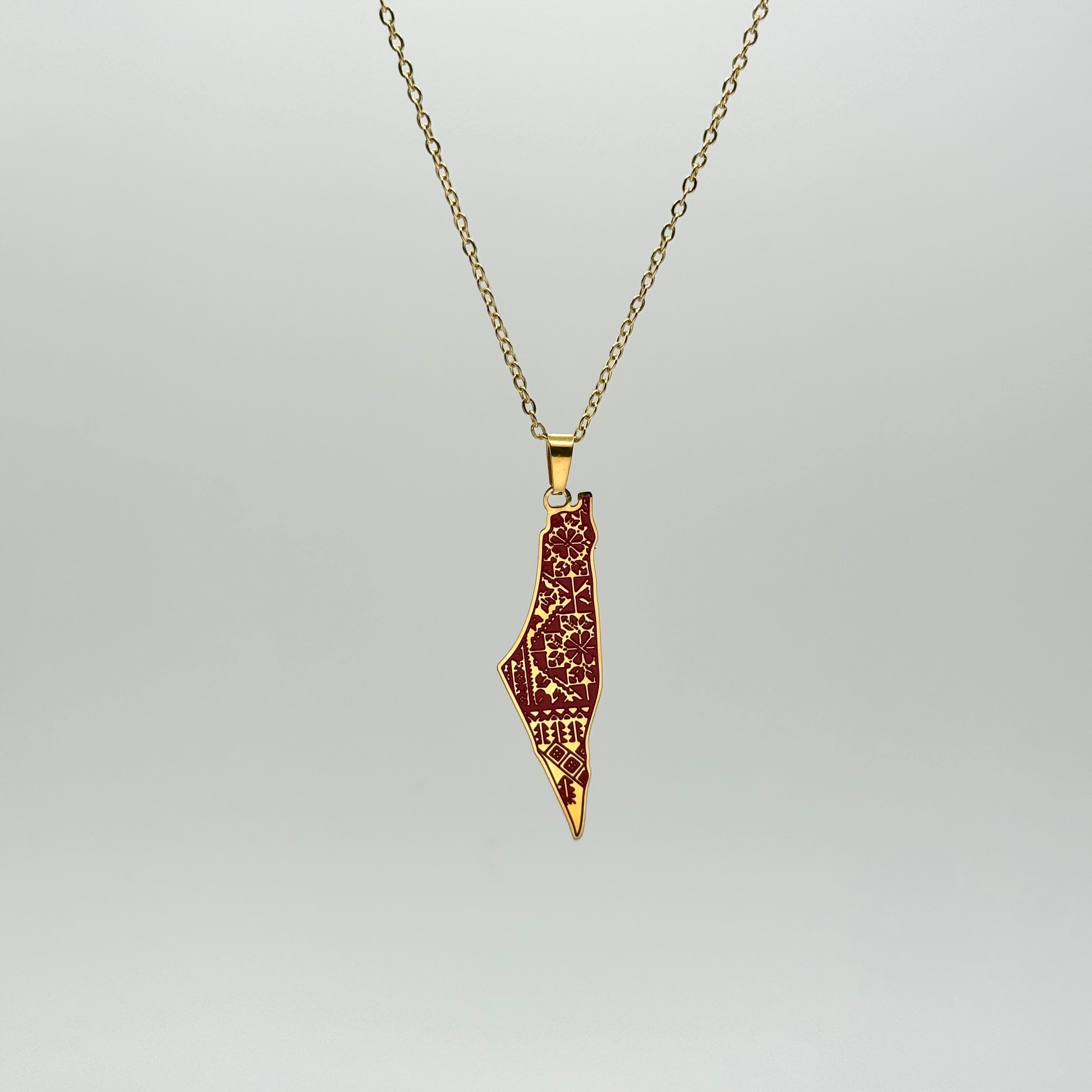 Red Tatreez Necklace