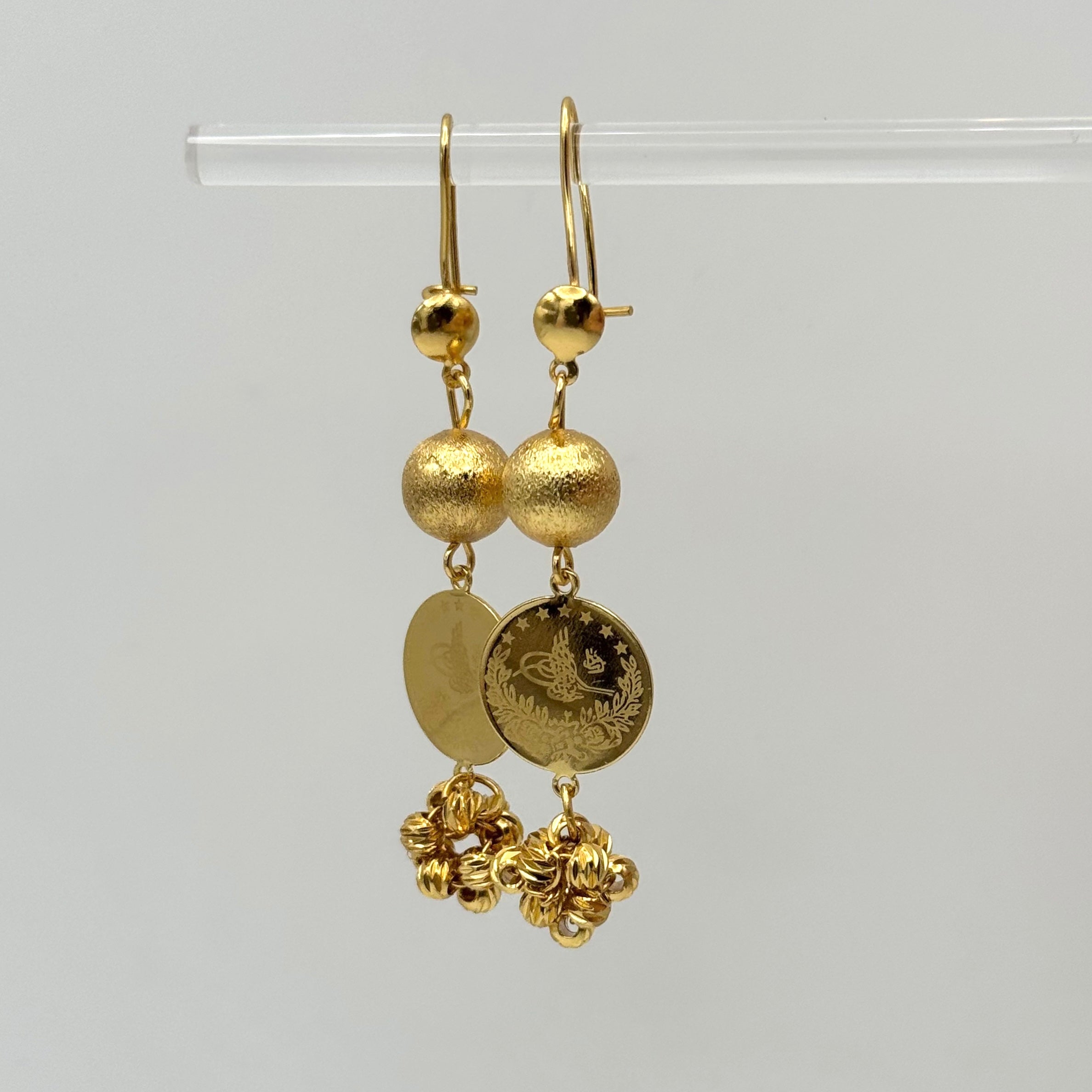 Turath Dangle Ball Earrings